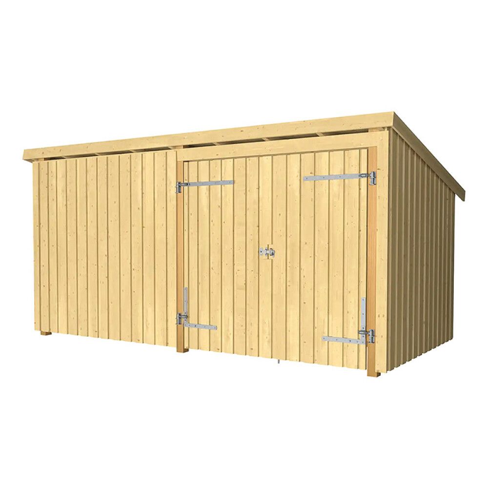 SYKKELSKJUL PLUS NORDIC DOBBELDØR UBEHANDLET 9,5M²