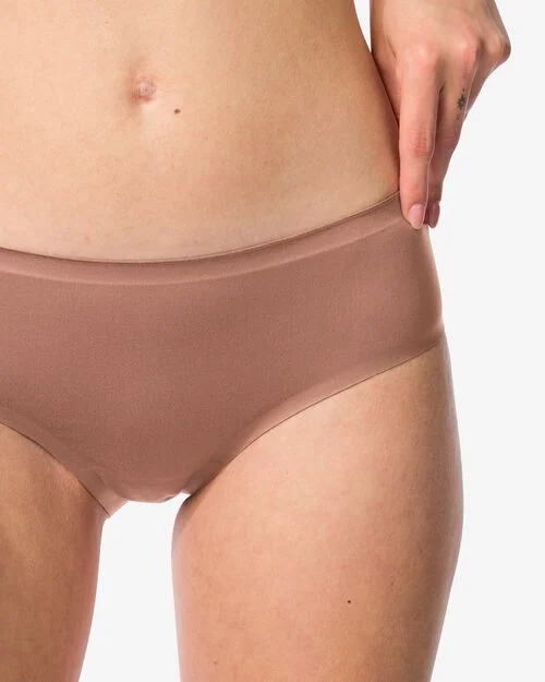 hipster femme second skin en micro marron moyen