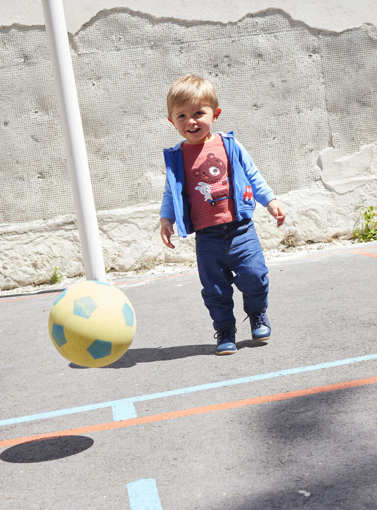 T-shirt terre battue à imprimé à rayures bébé garçon