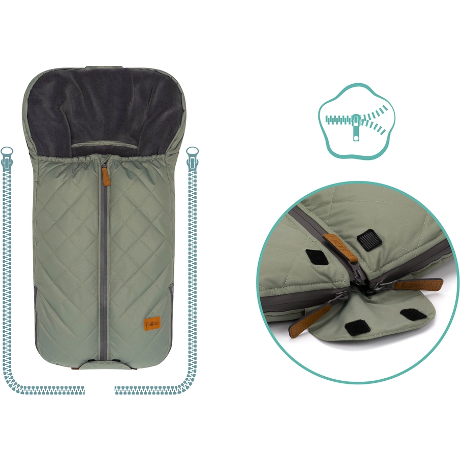 fillikid Winterfußsack Nevado für Babyschale Salbei