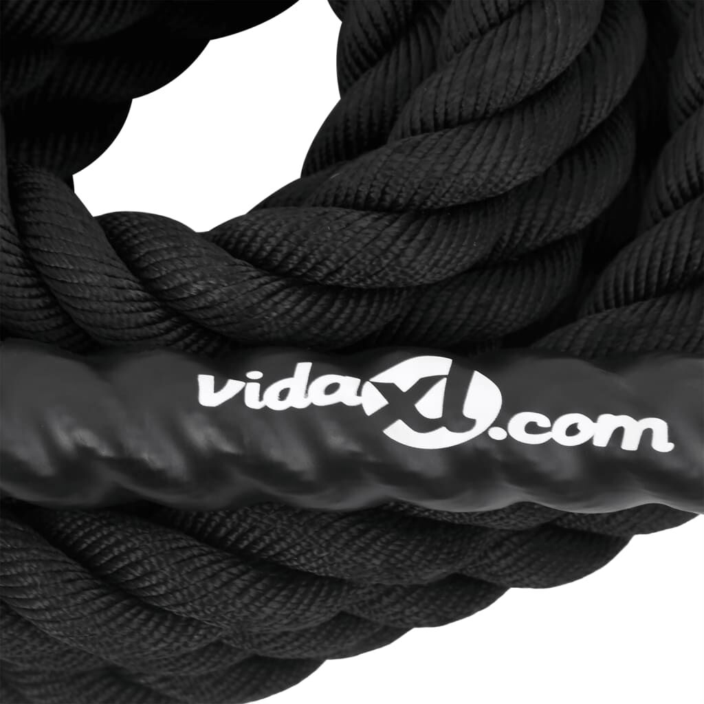 vidaXL Trainingstouw, Zwart, 6 m, 4,5 kg, Polyester