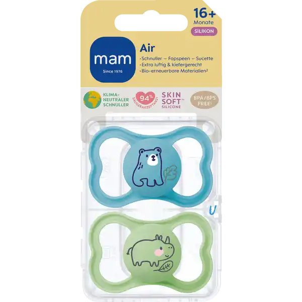 Schnuller Air Silikon 16+ blue