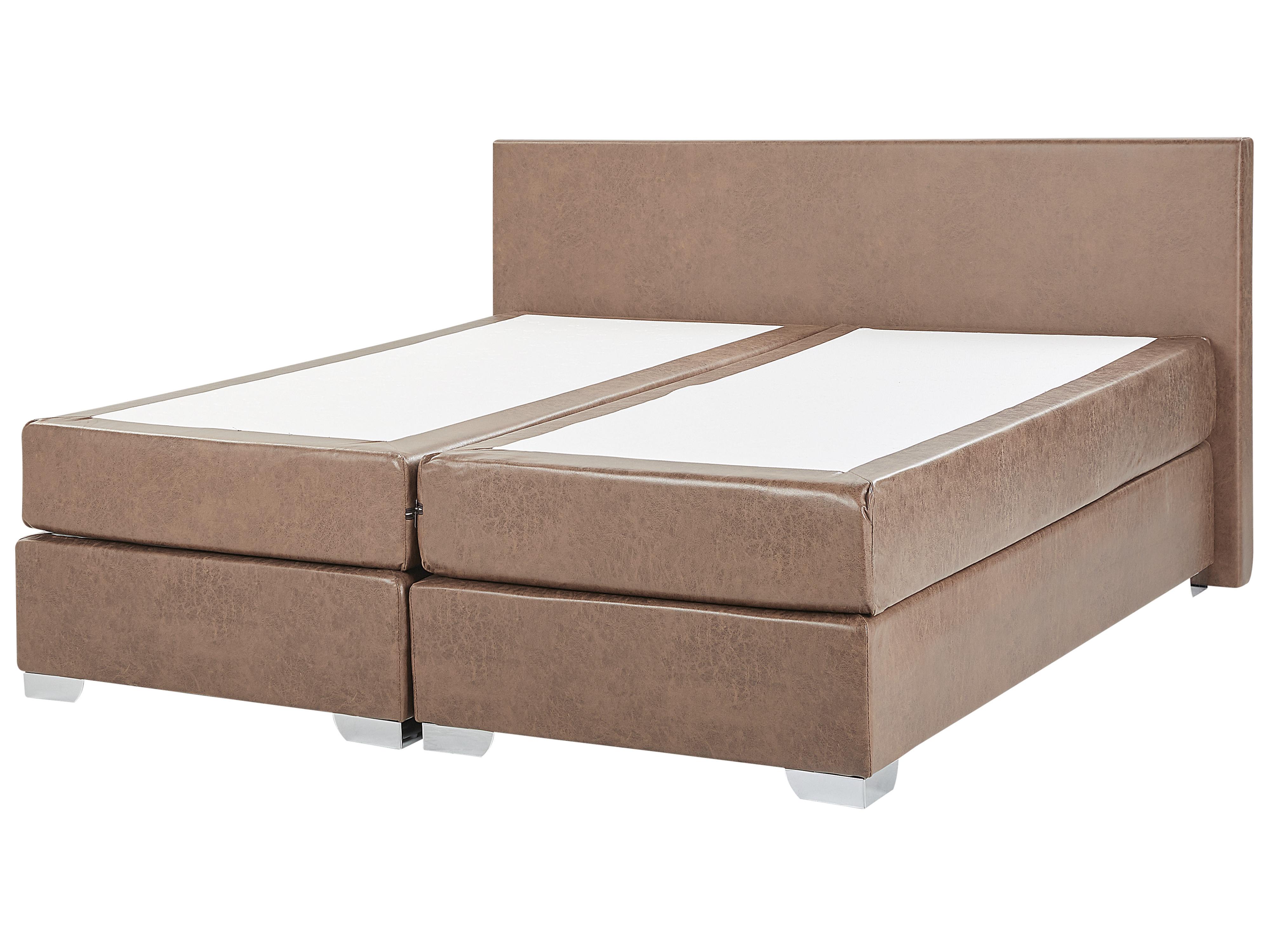 Boxspring Kunstleer PRESIDENT 180 x 200 cm Bruin