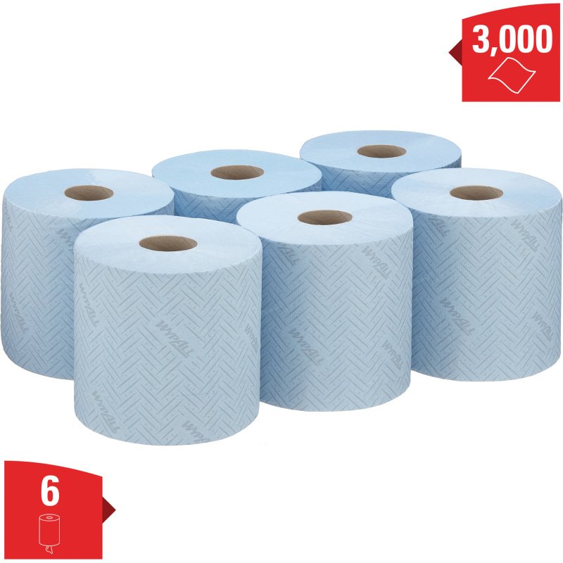 Bobine Wypall essuyage industriel L10 7407 190 m bleue - Colis de 6