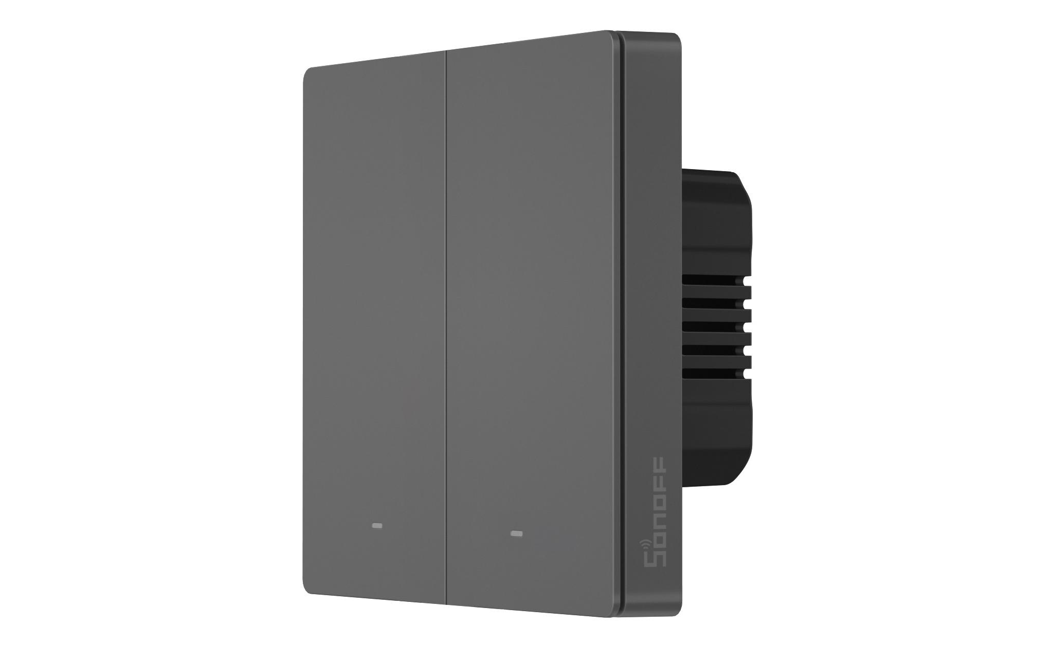 WiFi-Lichtschalter M5-2C-86, 2-fach, 230 V, 10AIntelligenter 2-Kanal Wandschalter für die lokale Steuerung