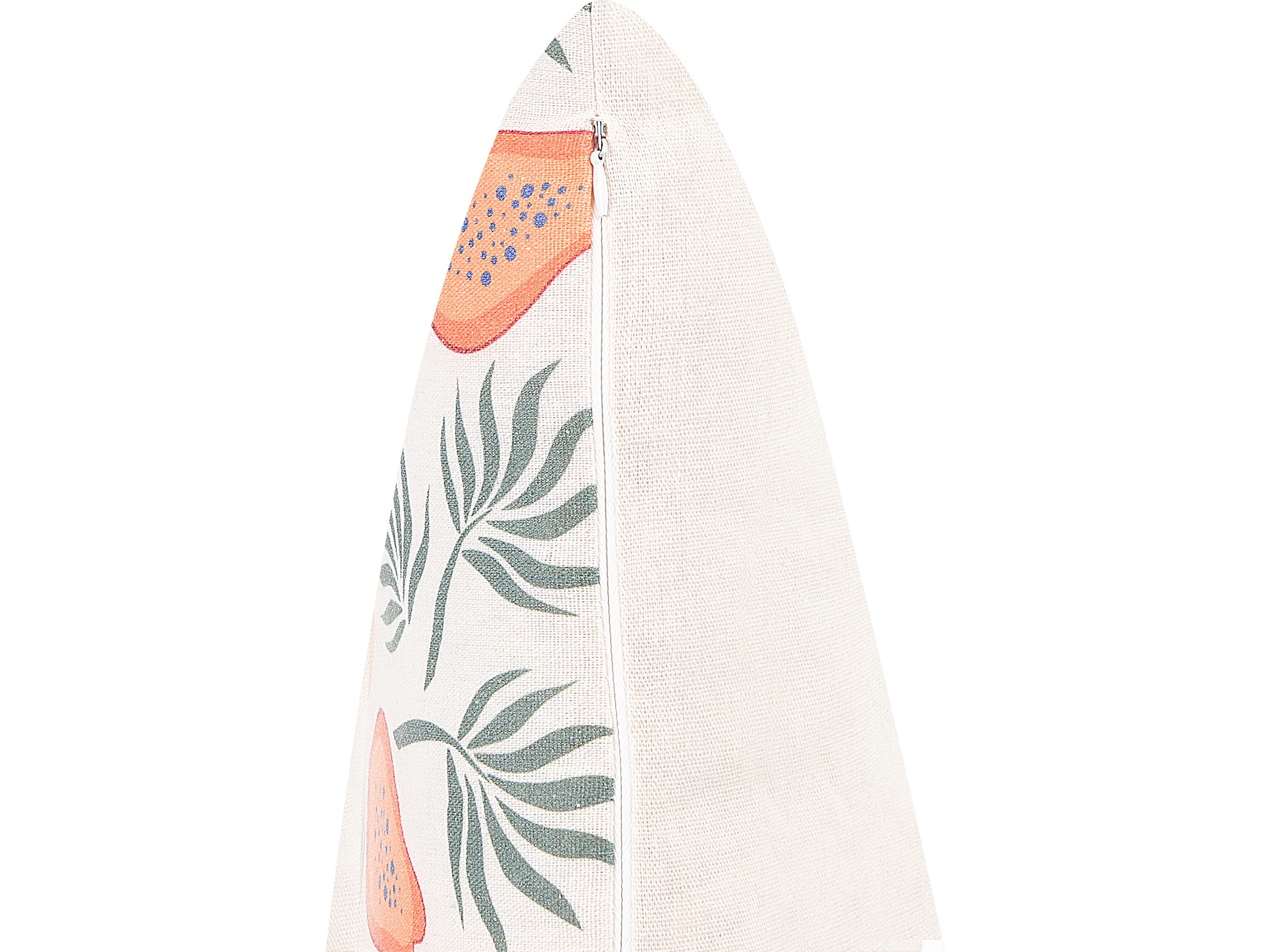 Set van 2 sierkussens AVENS 45 x 45 cm Meerkleurig bladpatroon