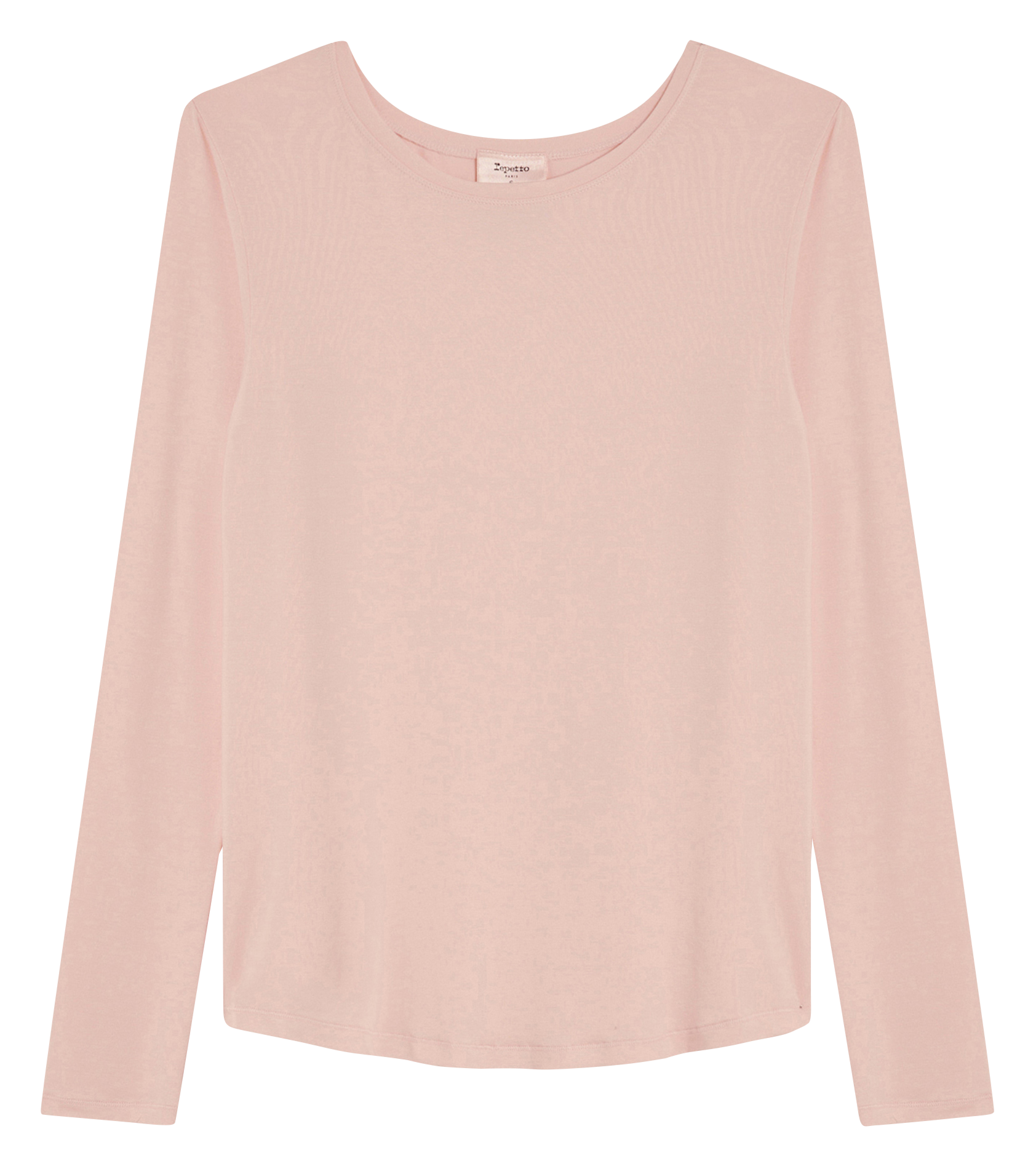 Tee-shirt col rond en maille jersey | Rose