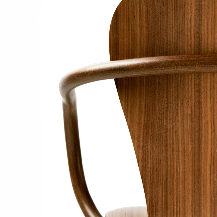 Thonet - S 220 FDRW Drehstuhl mit Rollen, Eiche / Gestell Aluminium poliert