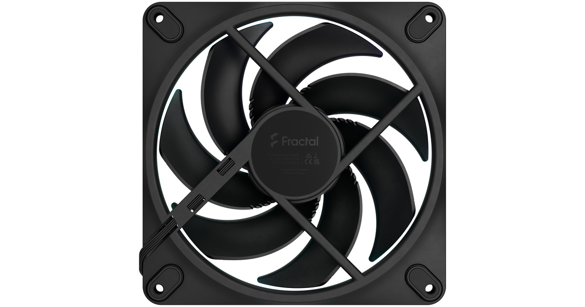Fractal DesignMomentum 14 RGB case fans  (Zwart, 3 stuks, 140 x 140 x 25 mm, PWM)