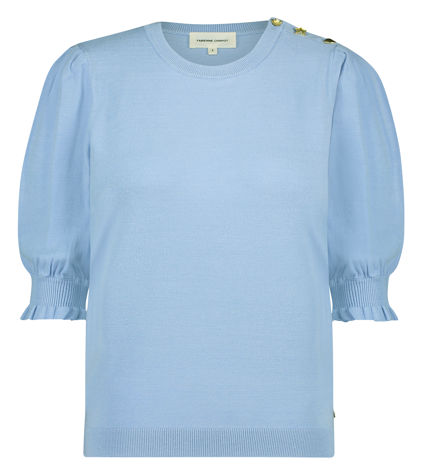 JOLLY - Pull manches 3/4 avec détails| Bleu