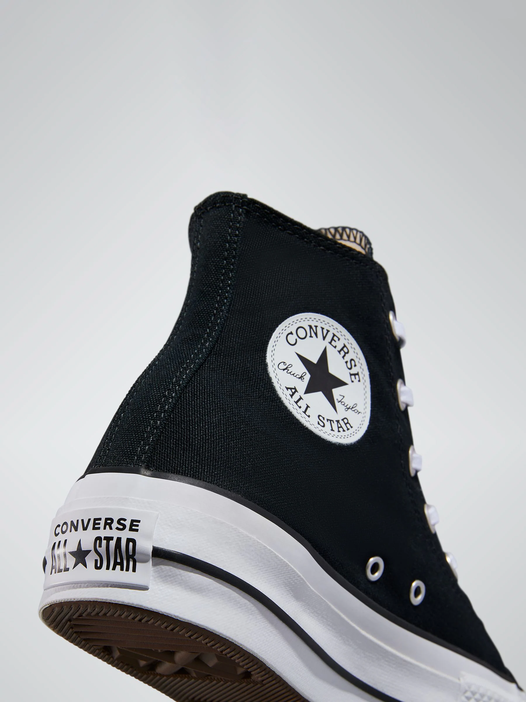 Zwart - Converse Lift - Bleke hoge sneakers met plateauzool