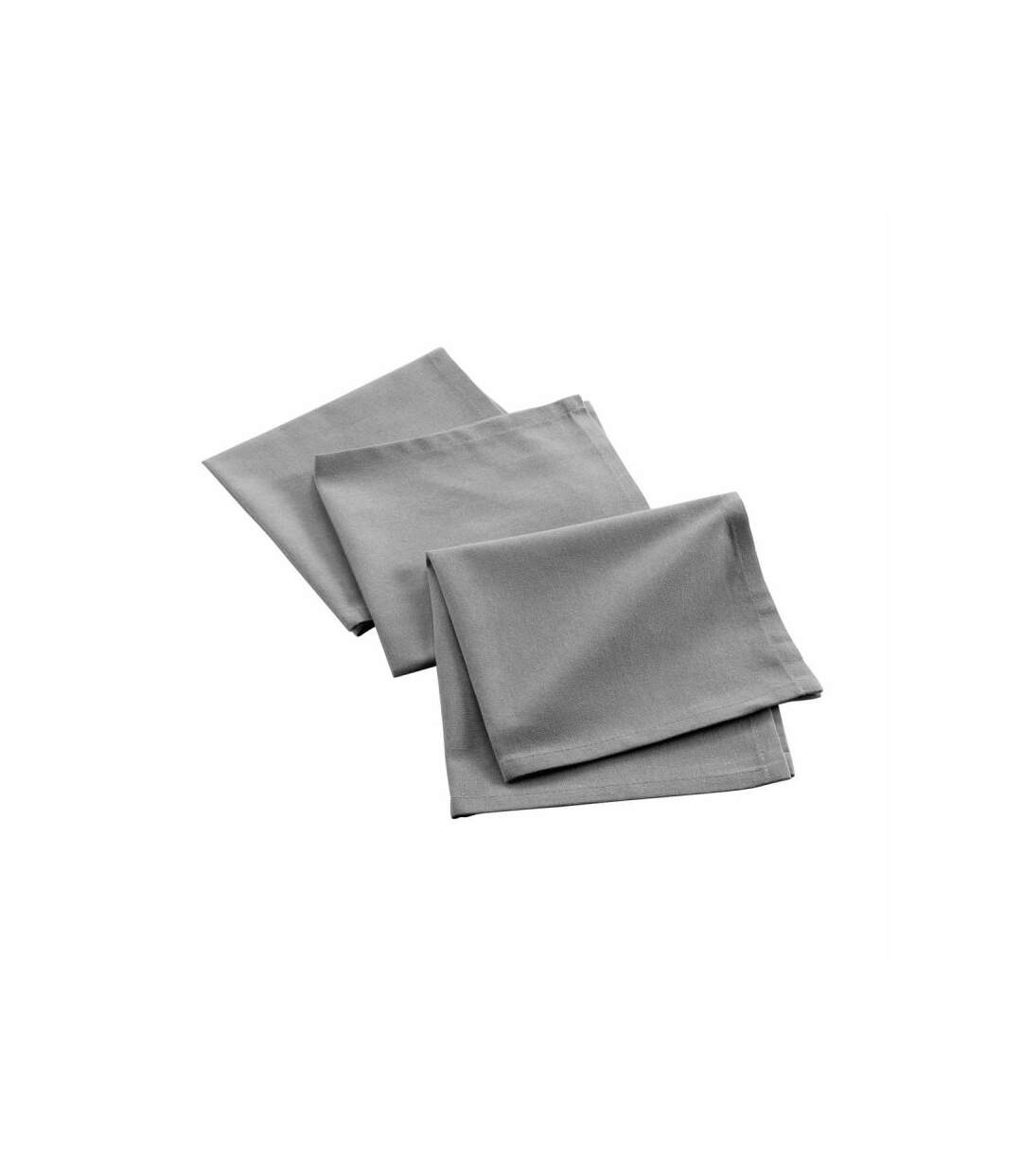 Lot de 3 Serviettes de Table Mistral 40x40cm Gris Chiné