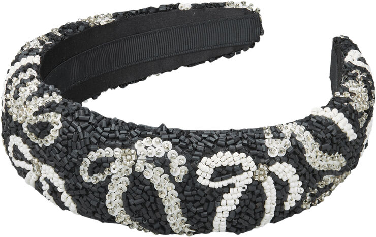 Becksöndergaard Bow Wide Beaded Hairbrace Black