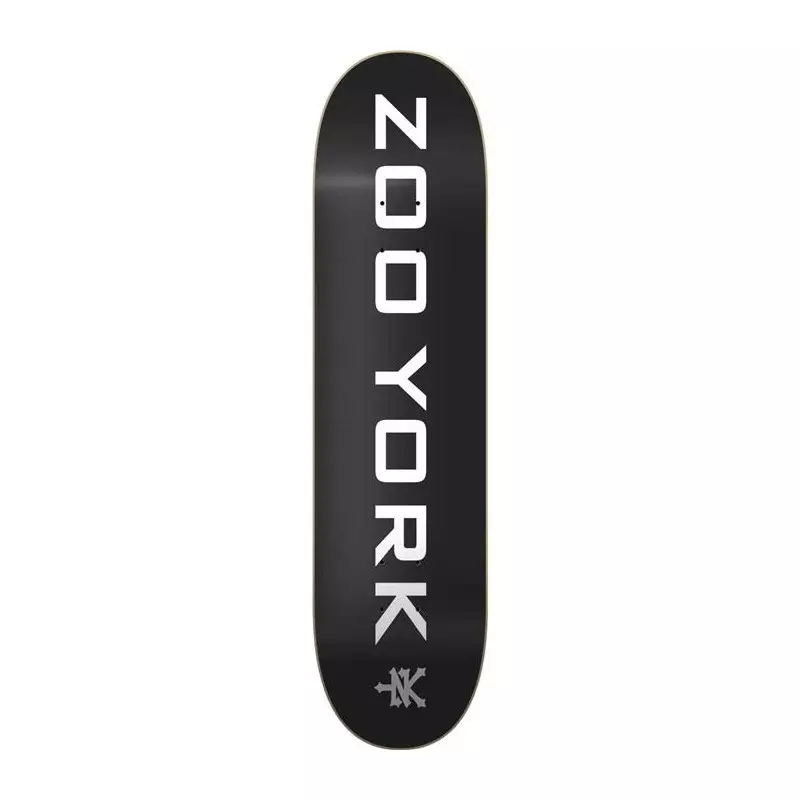 Plateau de skate ZOO YORK Classic Logo Block Noir 8.0