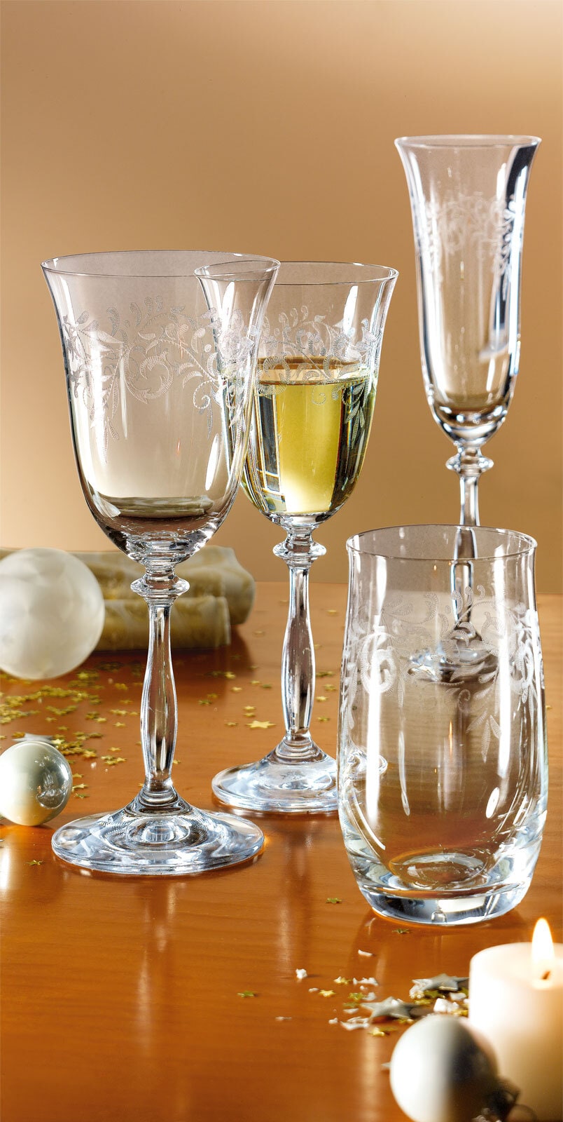 BOHEMIA SELECTION Sektglas ROMANCE 6er Set - je 190 ml
