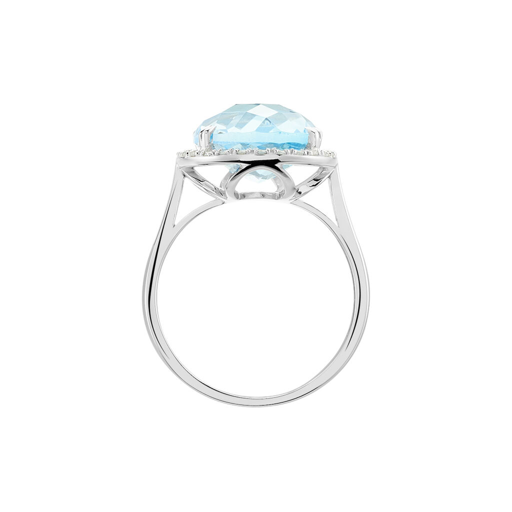 Bague Anna Or Blanc Topaze Et Oxyde De Zirconium