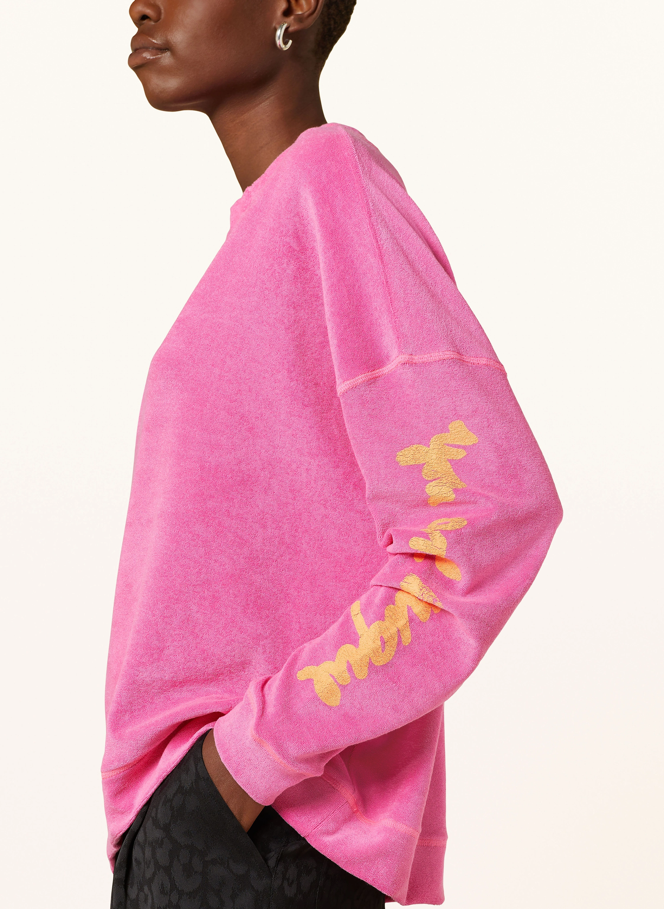 yippie hippie Oversized-Shirt aus Frottee