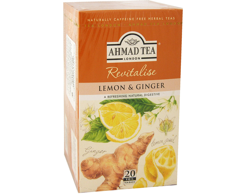 INFUSÃO AHMAD LEMON & GINGER 20 SAQUETAS