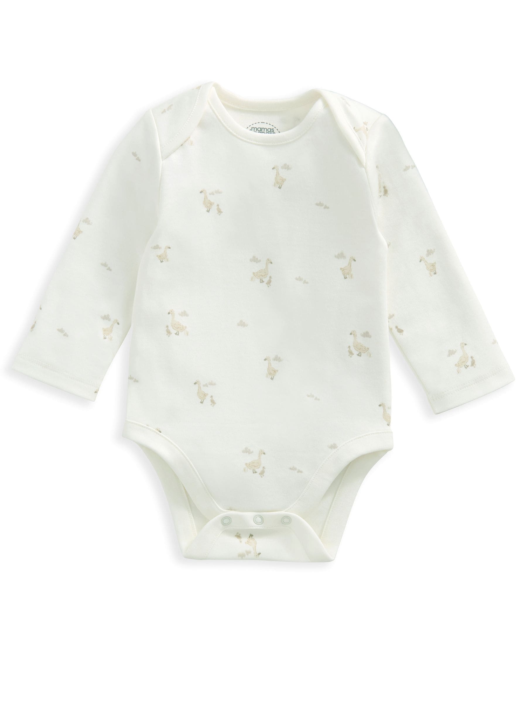 Bruin - Mamas & Papas 100% katoenen eendje set van bruine jerseyjas met rompertje en legging