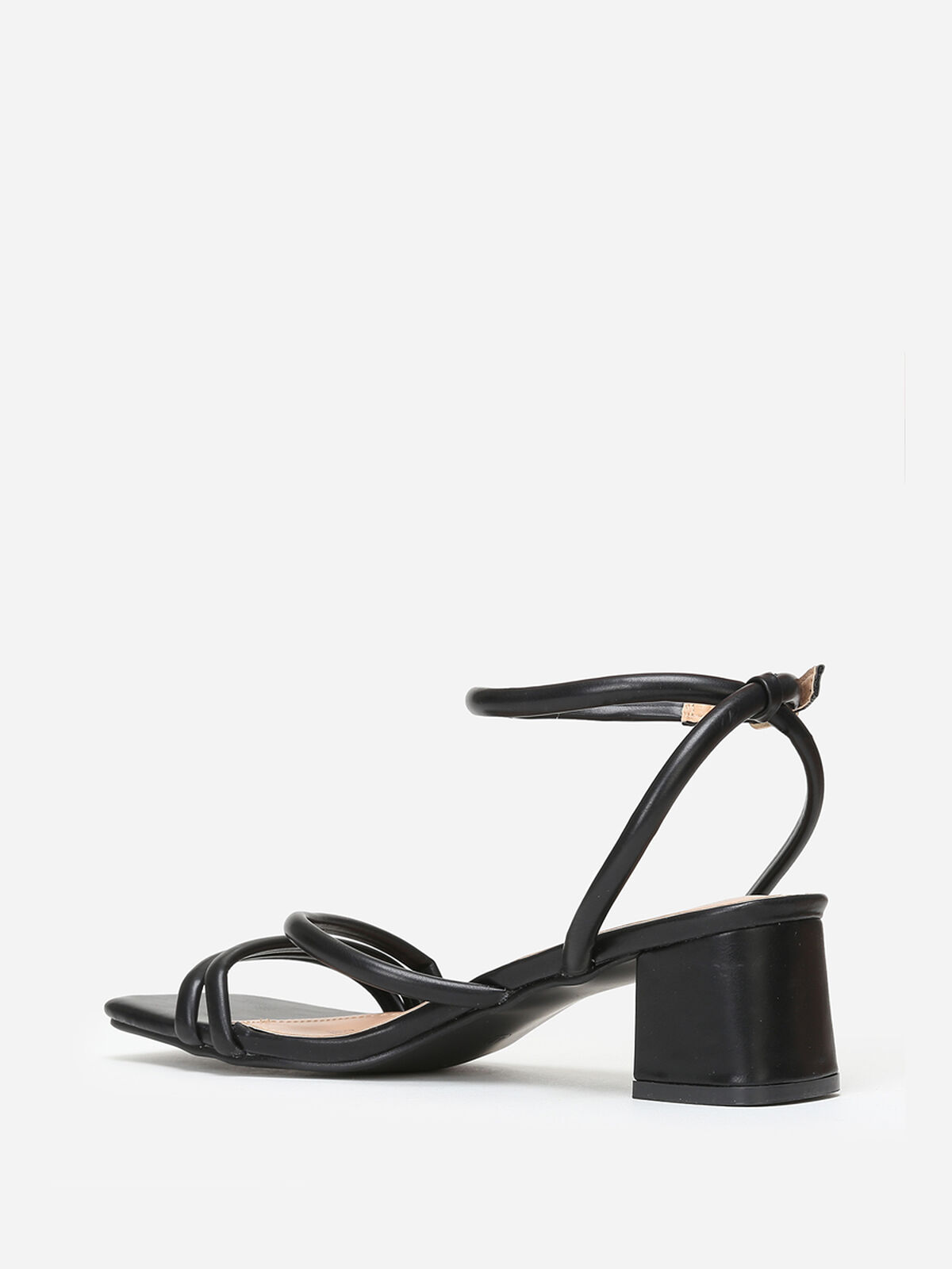 Sandales à fines brides grandes tailles- Noir