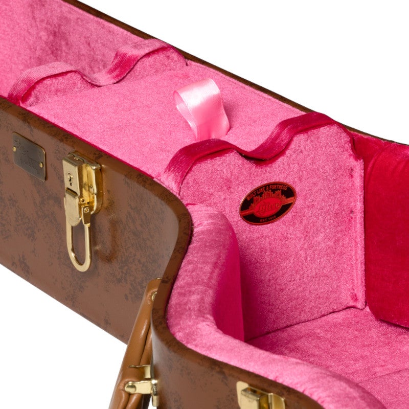 Gibson Lifton Historic Brown/Pink Hardshell Case J-185 koffer voor Gibson J-185