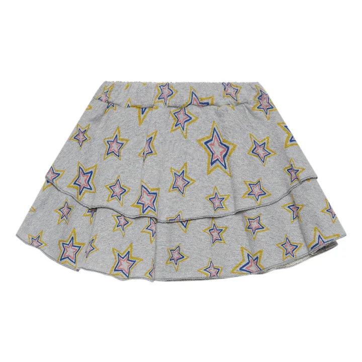 Weekend House Jupe Etoiles Coton Bio | Gris chiné
