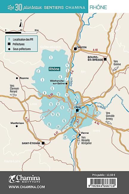 CHAMINA - RHONE LES 30 PLUS BEAUX SENTIERS