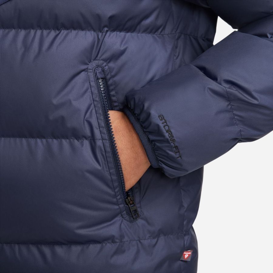 Nike Manteau d'Hiver Storm-FIT Coupe-Vent Primaloft Puffer - Bleu Marine/Blanc Cassé