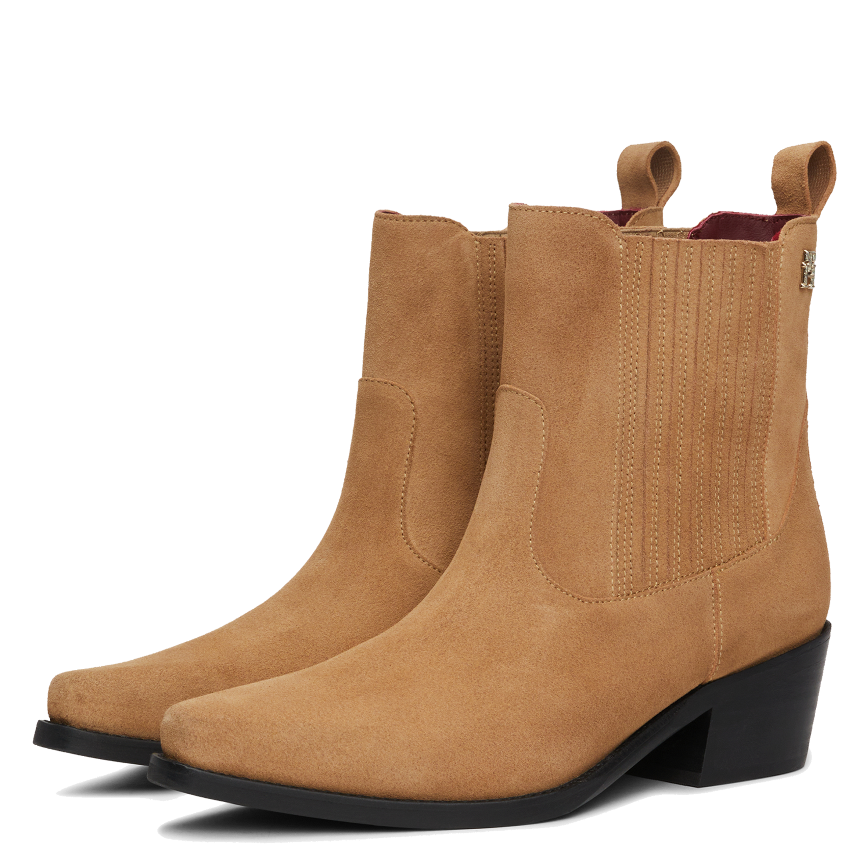 Bottines en cuir velours | Kaki