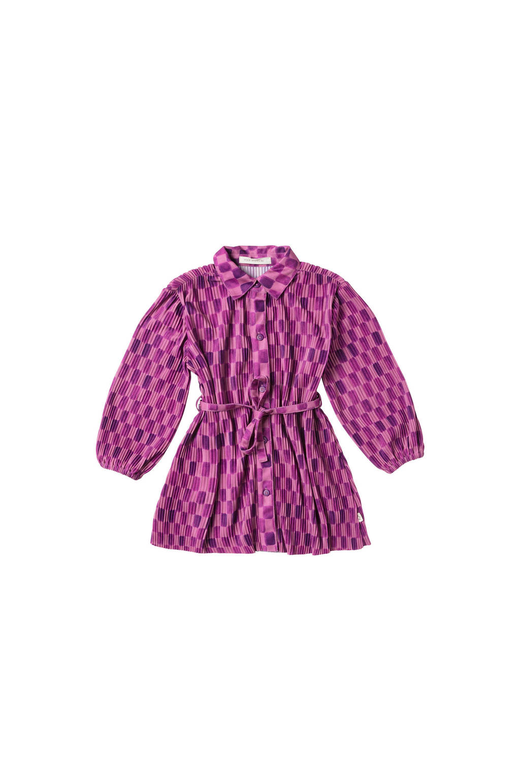 Your Wishes geruite jurk paars/roze