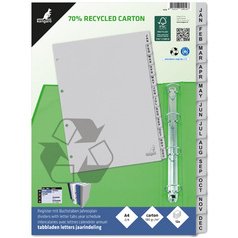 Intercalaire carton ECO, mois, A4, 12 pièces