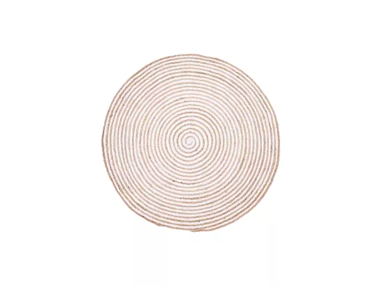 Tapis rond Ø200cm fait à la main en jute motif simple pour entrée SPIRALTRY