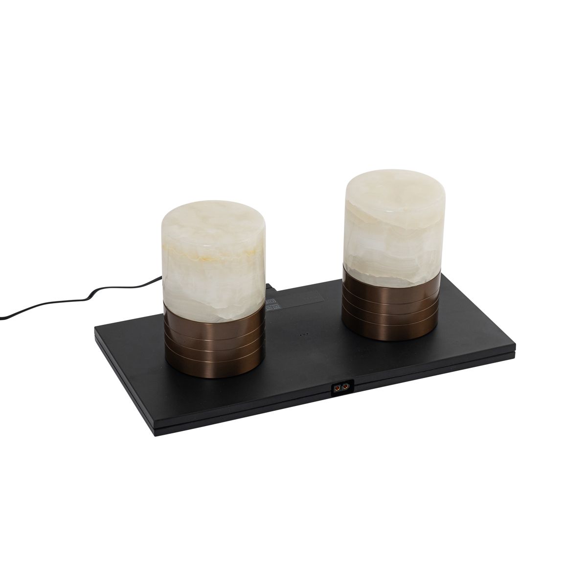 Set van 2 tafellampen donkerbrons RGBW oplaadbaar - Alessia