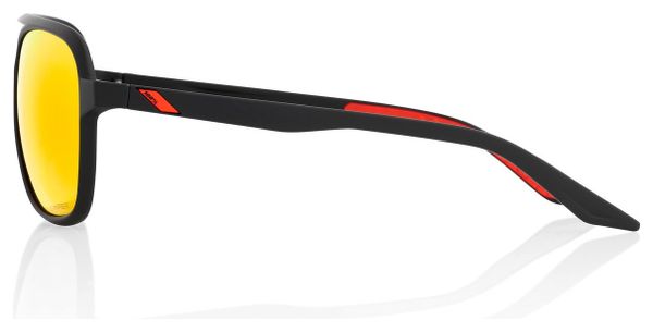 Lunettes Femme 100% Kasia Soft Tact Noir / Miroir Hiper Rouge
