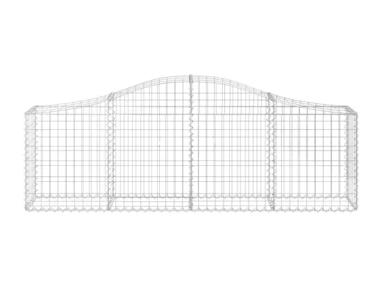 Paniers à gabions arqués 20 pcs 200x30x60-80 Fer galvanisé