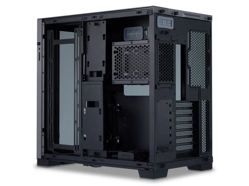 Lian Li O11 Dynamic Evo - Mid tower - udvidet ATX - sidepanel med vindue (hærdet glas) - ingen strømforsyning - havnegrå - USB/Lyd