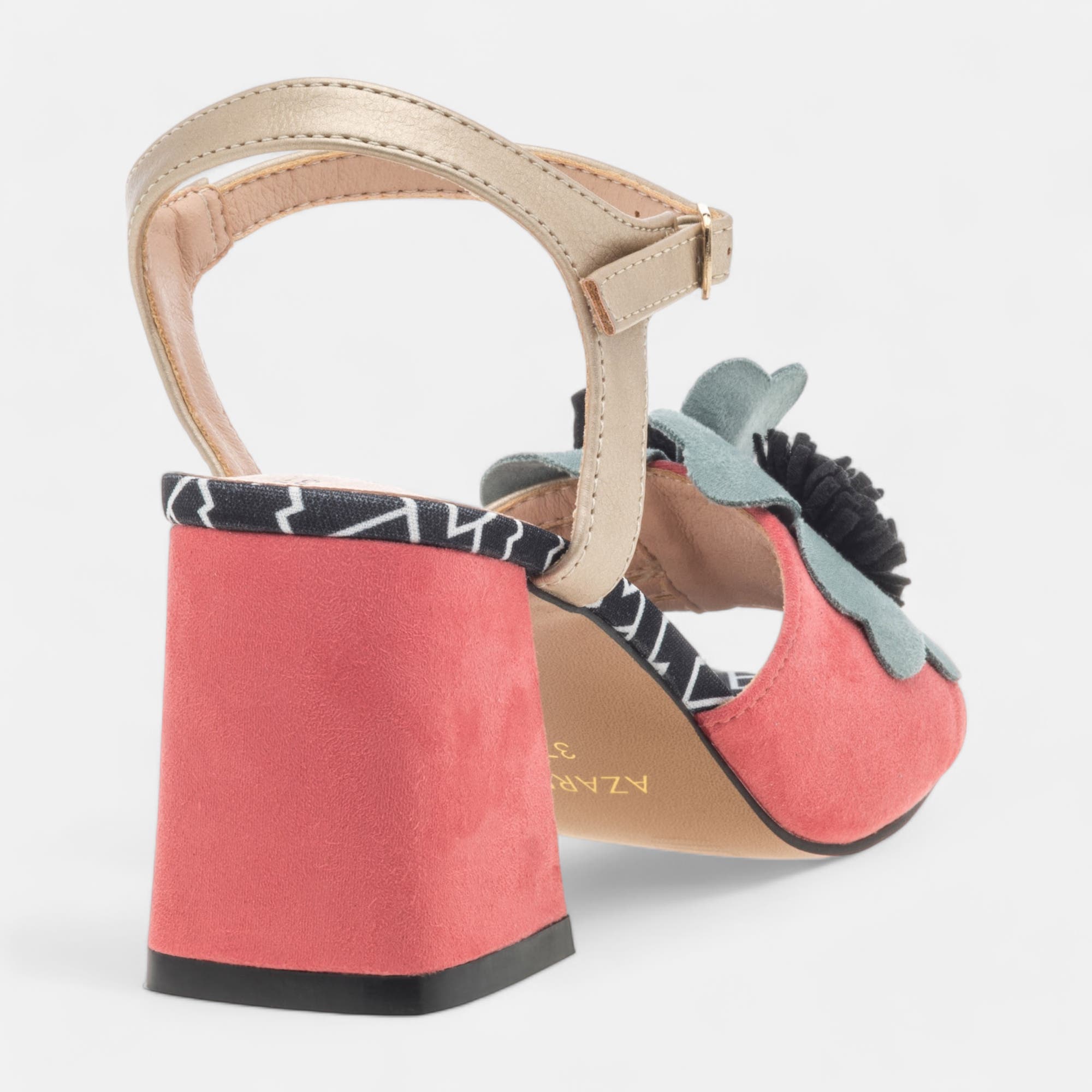 Nu-pieds à talon Femme corail
