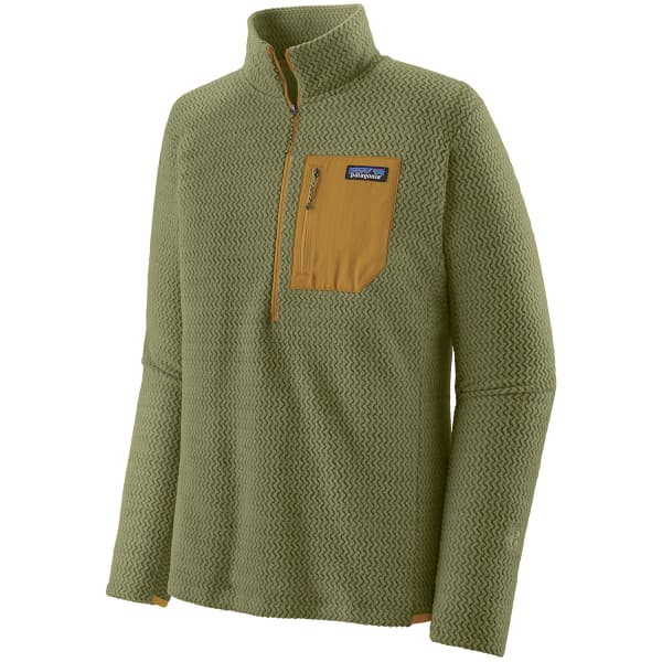 Sweat polaire randonnée PATAGONIA M'S R1 AIR ZIP NECK BUCKHORN GREEN