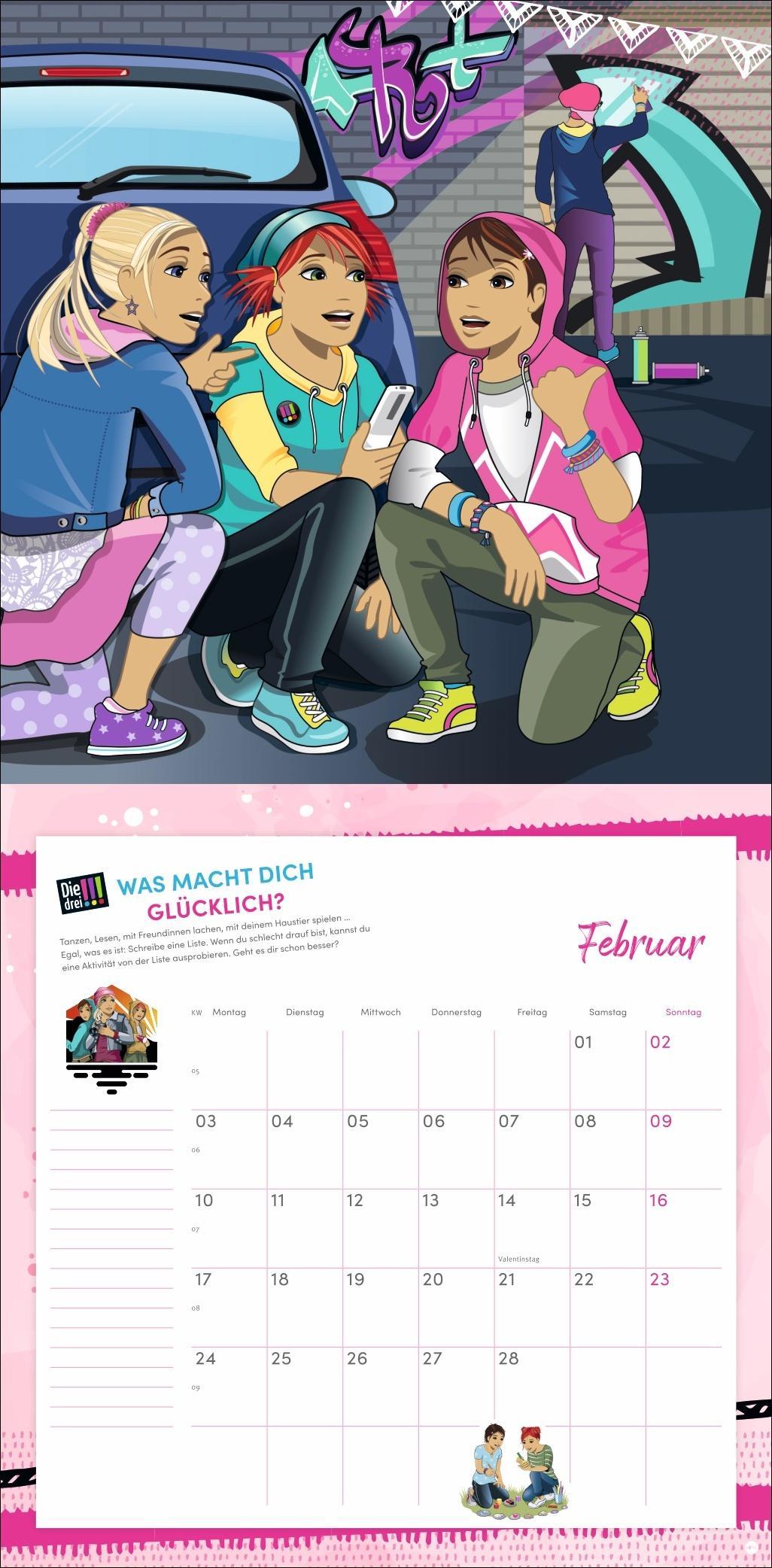 Die drei !!! Broschurkalender 2025