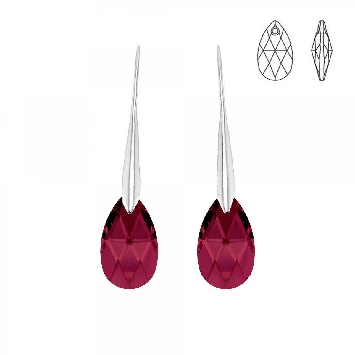 Boucles d'oreilles SC Crystal ornées de Cristaux scintillants