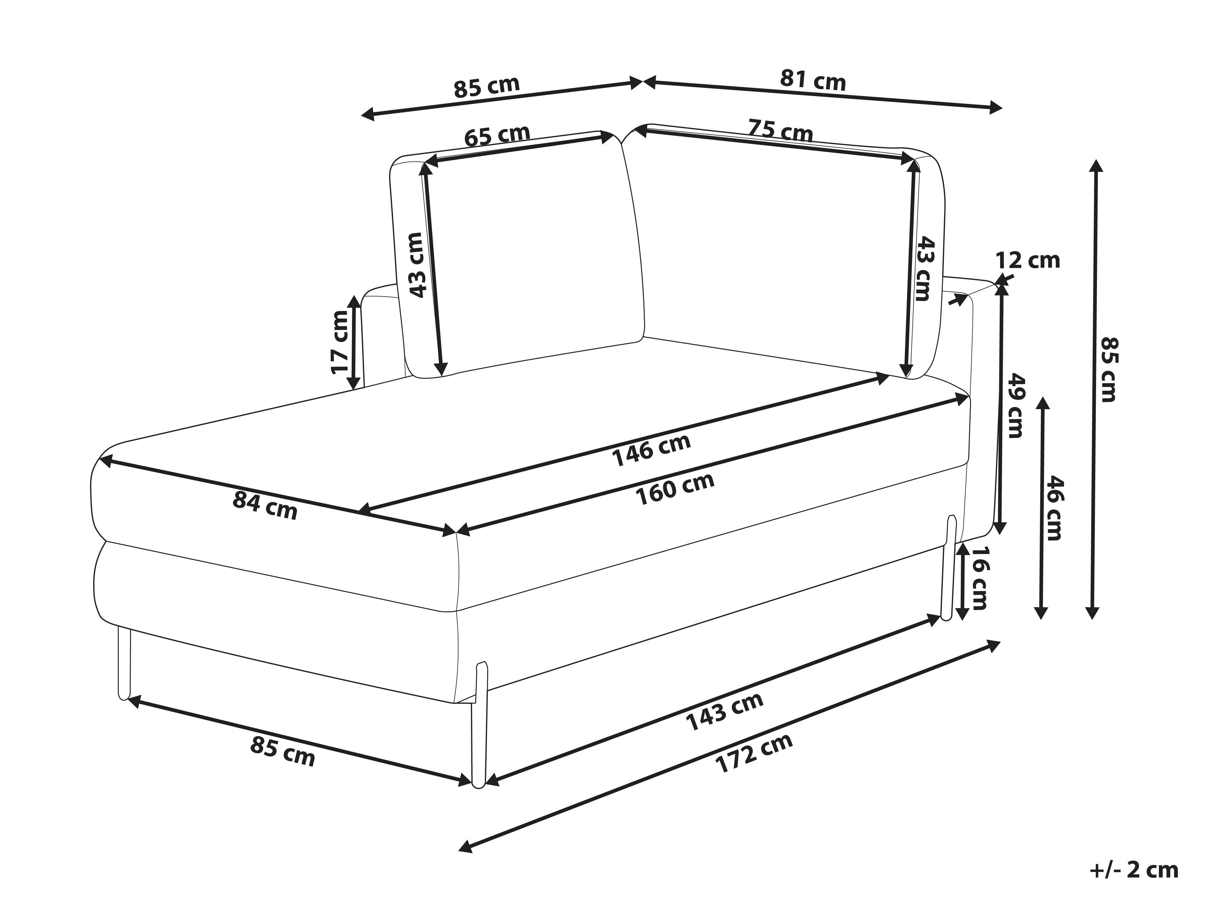 Rechtszijdige chaise longue REBAIS Kunstleer Groen