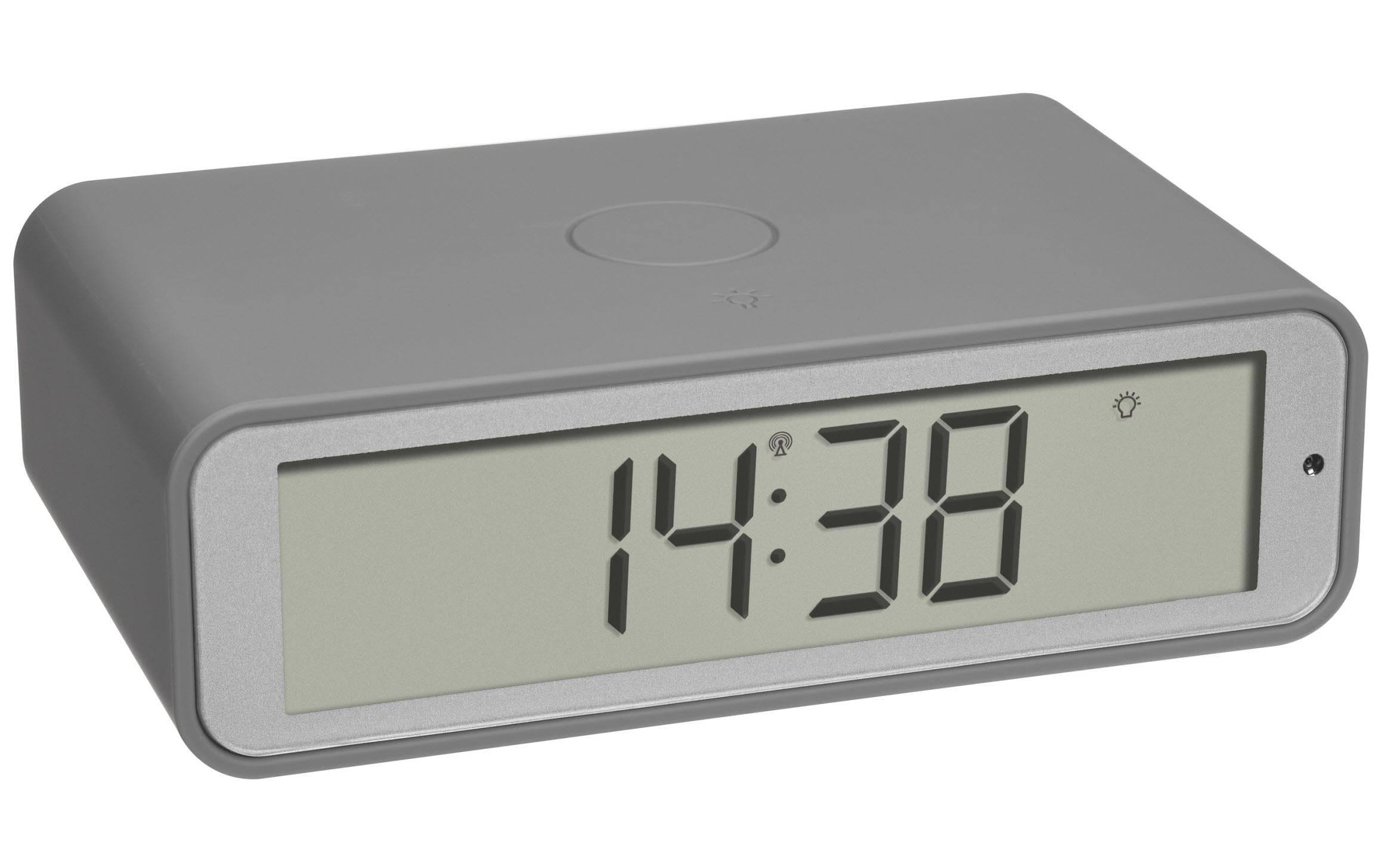 Funkwecker Twist GrauDigitalwecker mit polarisierendem, blendungsarmem Display