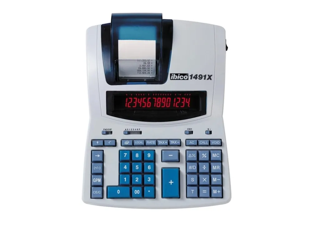 Strimmelregner Ibico 1491X Professionel 2-farvet display m/thermoprint