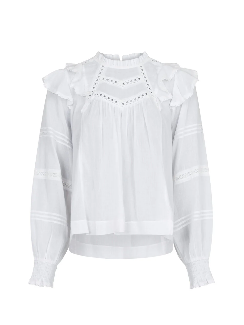 Neo Noir  Simkie S Voile bluse - hvid