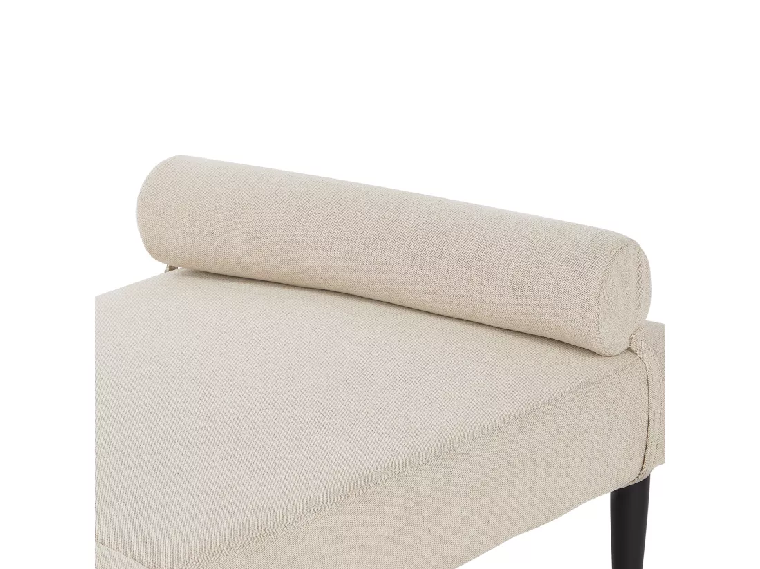 Chaise longue en tissu beige MAURIAC