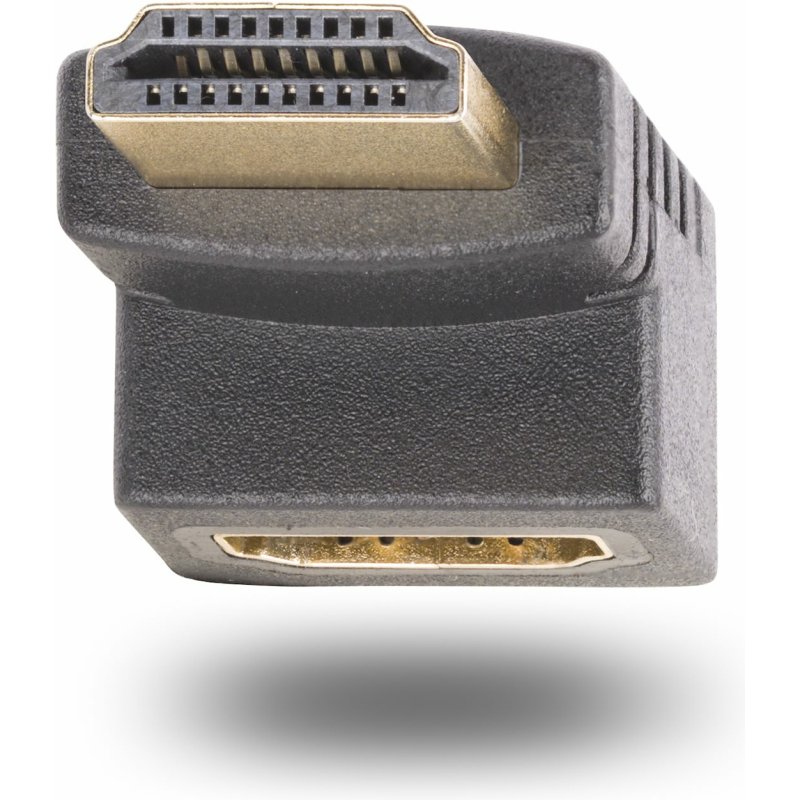 StarTech.com Adaptateur HDMI 2.0 à Angle Droit Vertical, Mâle vers Femelle, Économiseur de Port HDMI Vertical à 90 Degrés, 4K 60Hz, Extension Coudé pour HDMI à Haut Débit, Raccord HDMI 2.0 en Angle Vertical, M/F