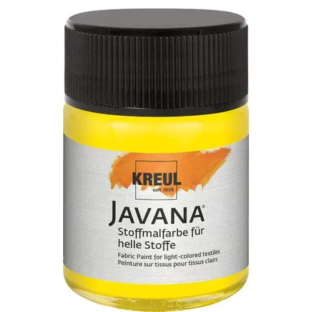 KREUL Javana Stoffmalfarbe für helle Stoffe Leuchtgelb 50 ml