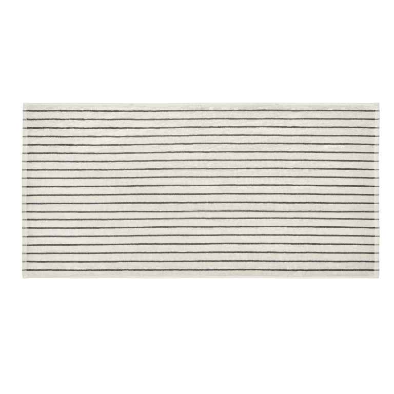 Blomus Arto badlaken met dunne strepen 70x140 Moonbeam/Magnet