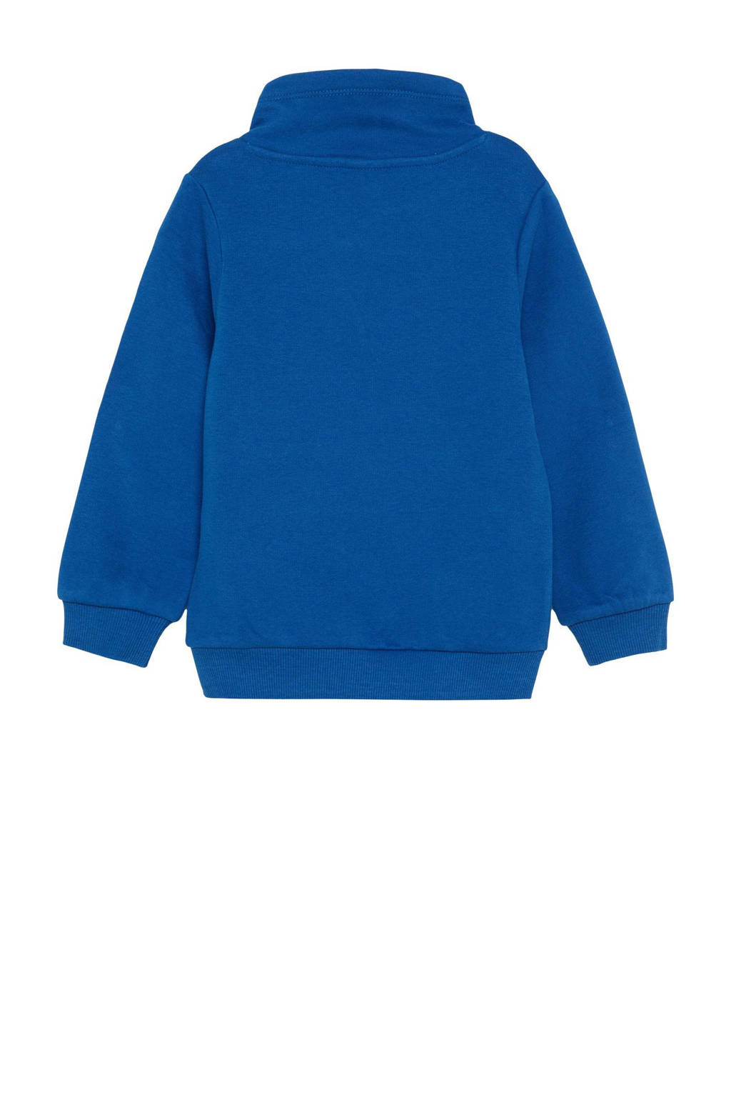 s.Oliver sweater met tekst cobalt blauw