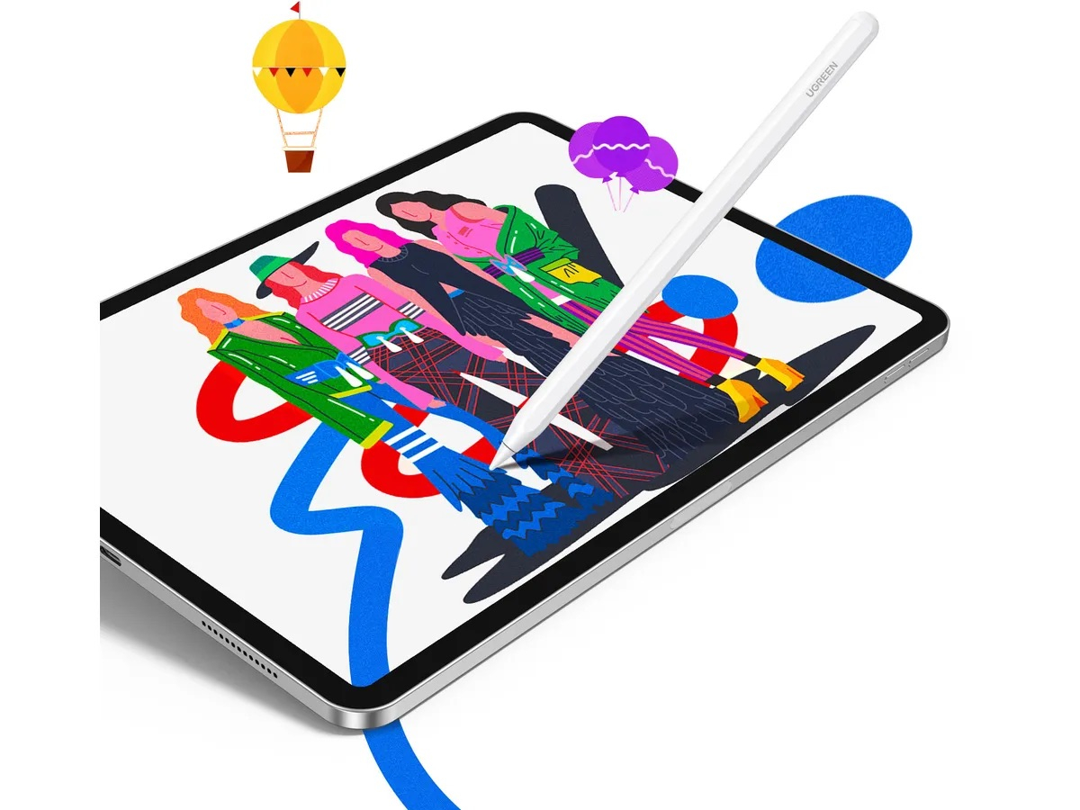 Magnetischer Touch Pen Stylus Pencil mit Handballenerkennung   Tiltfunktion / Neigungssensitivität für iPad (15910) - Weiss